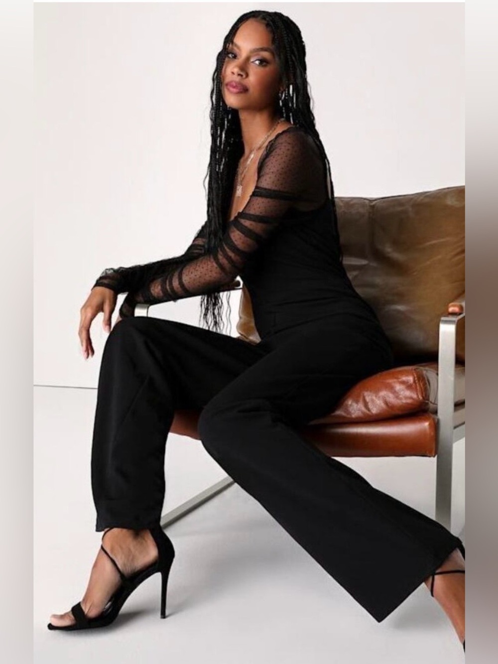 LULU'S Made to Amaze Mesh Long Sleeve
Jumpsuit